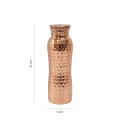 Butelka z młotkowanej miedzi na wodę Hammered Curve 600 ml - Forrest and Love