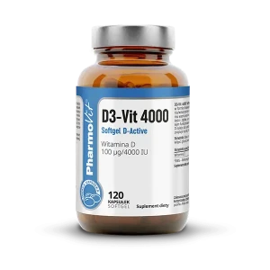 D3 Vit 4000 Softgel D-Active 120 kapsułek - PharmoVit