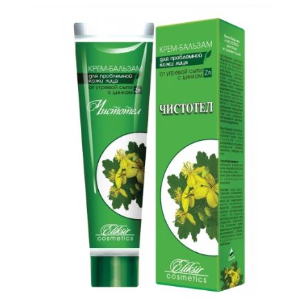 Krem balsam z glistnikiem dla cery tłustej, trądzikowej 40 ml - Elixir