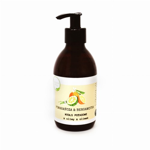 Mydło potasowe z oliwy z oliwek Pomarańcza & Bergamotka 300 ml - Koszyczek Natury