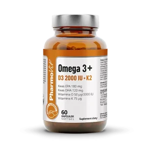 Omega 3 + D3 2000 IU + K2 60 kapsułek - PharmoVit