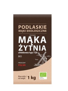 Mąka żytnia chlebowa typ 720 BIO 1 kg - Podlaskie mąki ekologiczne Bio Life