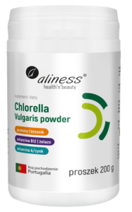 Chlorella Vulgaris BIO proszek 200 g - Aliness