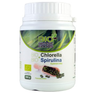 BIO Chlorella BIO Spirulina 560 tabletek - Bio Organic Foods