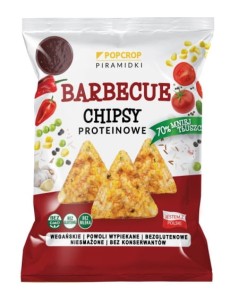 Chrupki piramidki proteinowe o smaku Barbecue bezglutenowe 60 g - Popcrop