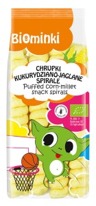 Chrupki kukurydziano jaglane spirale bezglutenowe BIO 60 g - BIOminki 