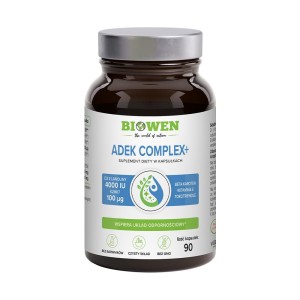 Witaminy ADEK Complex+ witaminy A + D + E + K 90 kapsułek - Biowen
