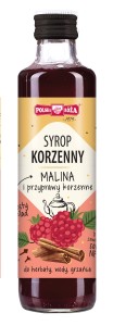 Syrop korzenny z maliną 250 ml - Polska Róża