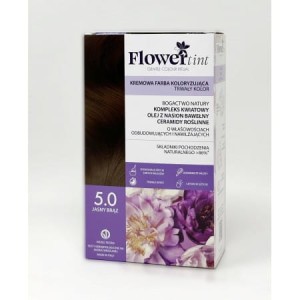 Trwała farba do włosów 5.0 jasny brąz - FlowerTint