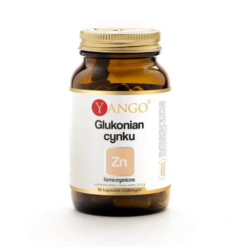 Glukonian cynku 90 kapsułek roślinnych - Yango