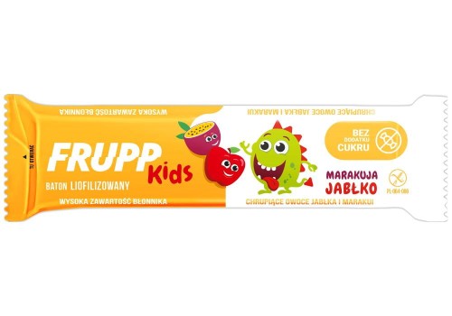 Baton liofilizowany dla dzieci jabłko marakuja bezglutenowy Frupp 9 g - Celiko