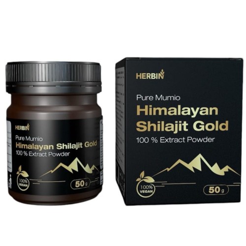 Mumio himalajskie żywe Shilajit Gold proszek 50 g - Herbin
