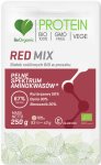 PRZECENA! (krótki termin) Red Mix białek roślinnych BIO Protein w proszku 250 g - BeOrganic
