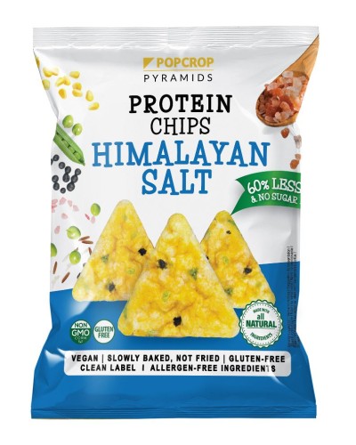 Chrupki piramidki proteinowe z solą himalajską bezglutenowe 60 g - Popcrop