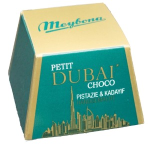 Czekolada w stylu Dubajskim mleczna z nadzieniem pistacjowym i ciastem Kadayif 43 g - Meybona