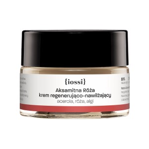 Aksamitna Róża Krem regenerująco - nawilżający Acerola, róża, algi MINI 15 ml - iossi