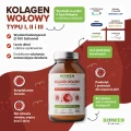 Kolagen wołowy typu I, II, III - proszek - 225 g - Biowen