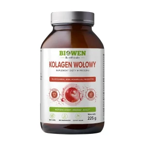 Kolagen wołowy typu I, II, III proszek 225 g - Biowen