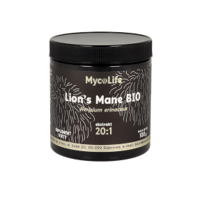 Lion's Mane BIO ekstrakt 20:1 proszek 100 g - MycoLife