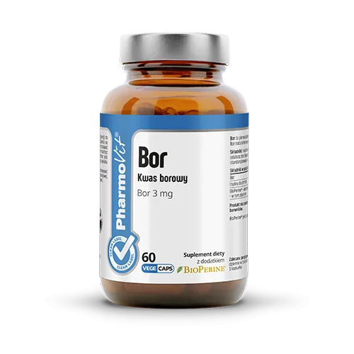 Bor kwas borowy 3 mg 60 kapsułek - PharmoVit