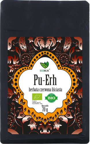 EcoBlik Herbata czerwona liściasta PU-ERH EKO 70 g - Aliness