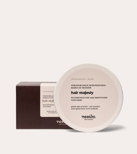 Hair Majesty Maska do włosów odbudowująco-wygładzająca 175 ml - Resibo