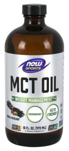 Olej MCT o smaku wanilii i orzecha 473 ml - Now Sports