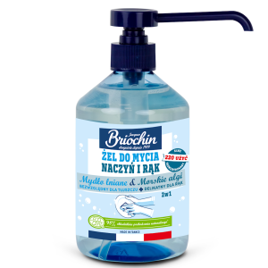 Żel do mycia naczyń i rąk na bazie mydła lnianego 2w1 EKO 500 ml - Briochin