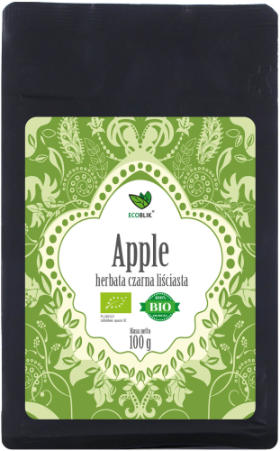 EcoBlik Herbata czarna Apple liściasta EKO 100 g - Aliness