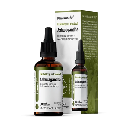 Ashwagandha ekstrakty w kroplach 30 ml - PharmoVit