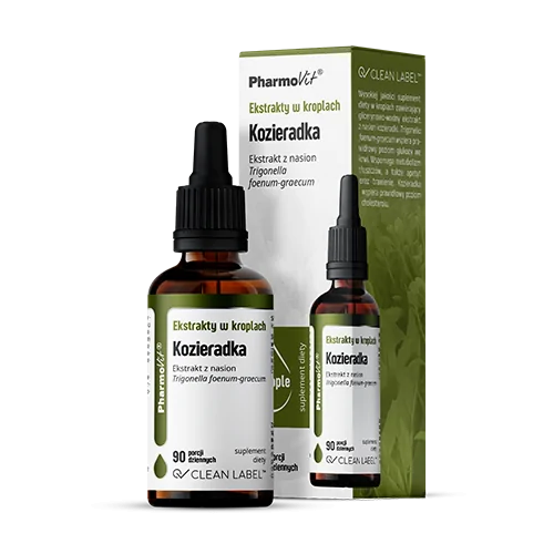 Kozieradka ekstrakty w kroplach 30 ml - PharmoVit