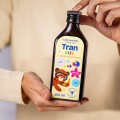 Tran Kids o smaku bananowym w postaci oleju 250 ml - Pasieki Rodziny Sadowskich