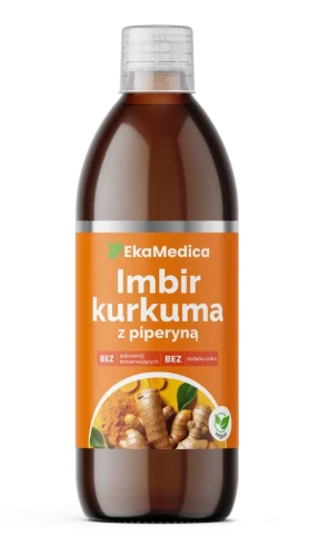 Imbir Kurkuma z Piperyną 500 ml - EkaMedica