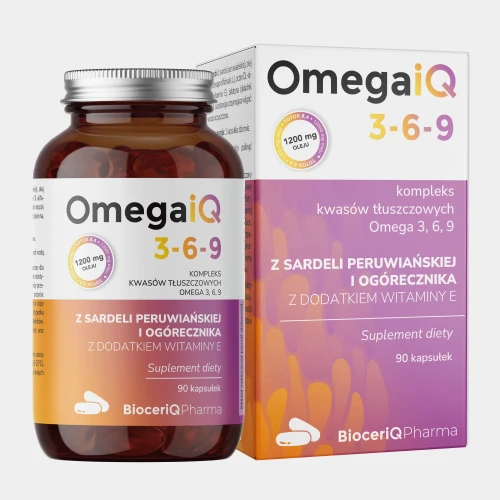 OmegaiQ 3-6-9 90 kapsułek - Bioceriq Pharma