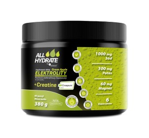 ALLHydrate Elektrolity + Creatine (Creapure®) Green Apple 380 g - Aliness