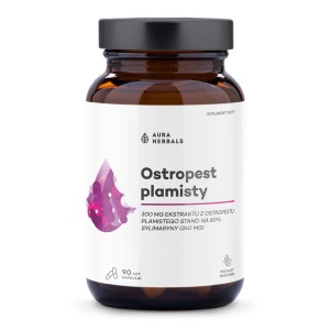 Ostropest plamisty standaryzowany na 240 mg sylimaryny 90 kapsułek - Aura Herbals