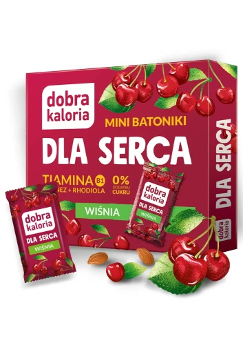 Mini batoniki Dla Serca Wiśnia - 6 sztuk - Dobra Kaloria