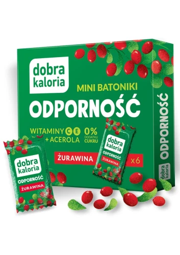 Mini batoniki Odporność Żurawina 6 sztuk - Dobra Kaloria