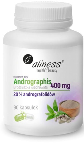 Andrographis 400 mg (20%) 90 vege kapsułek - Aliness