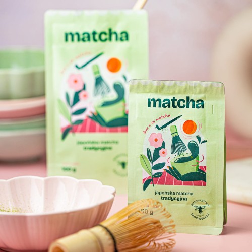 Herbata zielona matcha japońska tradycyjna 100 g - Manufaktura Rodziny Sadowskich
