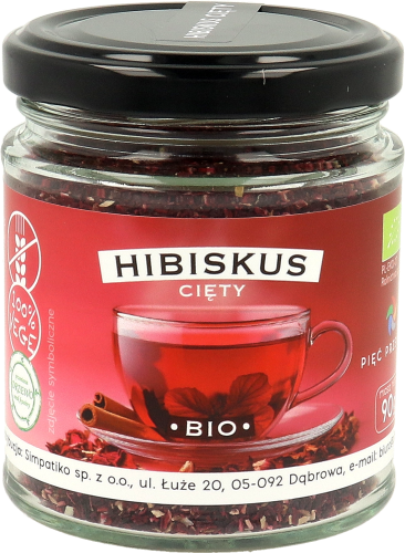 Hibiskus cięty bezglutenowy BIO 90 g - Pięć Przemian