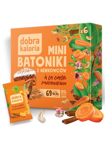 Mini batoniki a'la ciasto marchewkowe z nerkowców - 6 sztuk - Dobra Kaloria