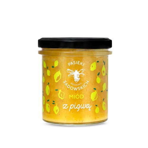 Miód z pigwą 430 g - Pasieki Rodziny Sadowskich