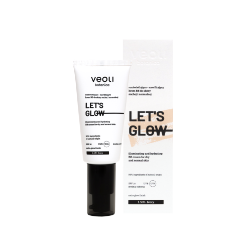 Rozświetlająco-nawilżający krem BB do skóry suchej i normalnej 1.5 N Ivory Let's Glow 30 ml - Veoli Botanica