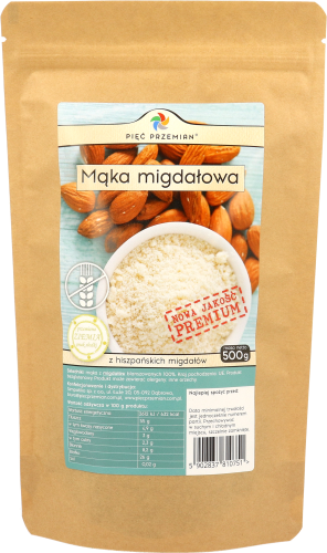 Mąka migdałowa bezglutenowa 500 g - Pięć Przemian