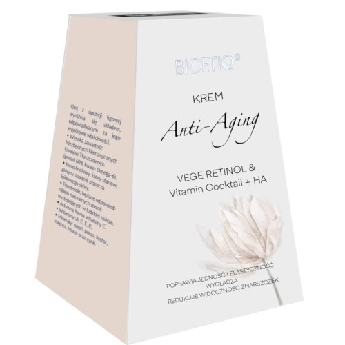 Krem Anti-Aging Vegan Retinol & Vitamin Cocktail + HA 50 ml - Bioetiq