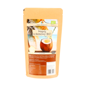 Napój kokosowy BIO w proszku bezglutenowy 200 g - Pięć Przemian