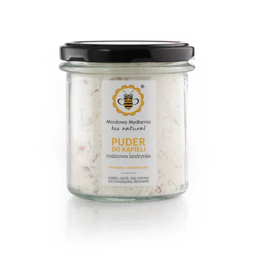 Puder do kąpieli Malinowa Landrynka 180 g - Miodowa Mydlarnia
