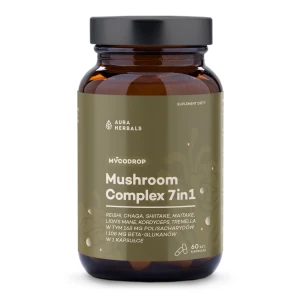 Mycodrop Mushroom Complex 7 w 1 kompleks grzybów 60 kapsułek - Aura Herbals
