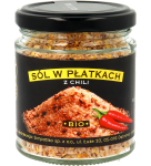 Sól himalajska w płatkach z chili BIO bezglutenowa 85 g - Pięć Przemian 